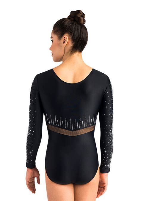 Ervy Tilly Long Sleeved Leotard Black Elite Gymnastics