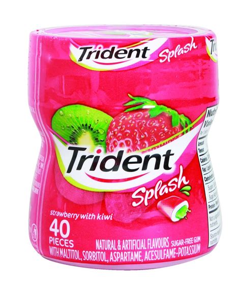 Trident Splash Strawberry With Kiwi Sugar Free Gum Bottle Ctc Health