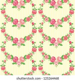 Classic Floral Wallpaper Decorative Flowers Stock Vector (Royalty Free ...