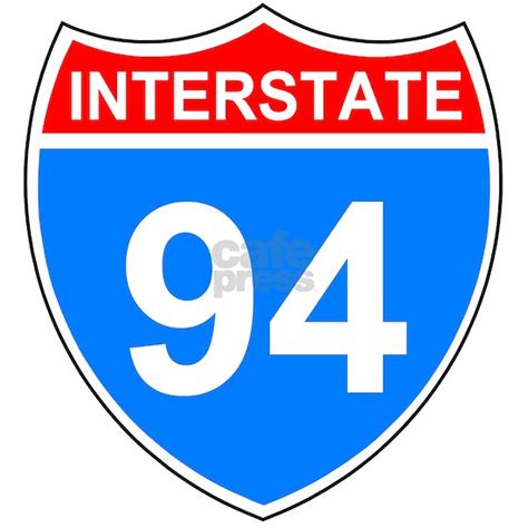 Sign Interstate 94 Sticker Square Sign Interstate 94 Square Sticker 3