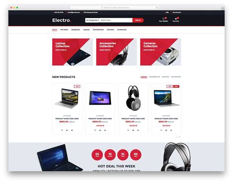 Electro Ecommerce Website Template Free Website Templates Website