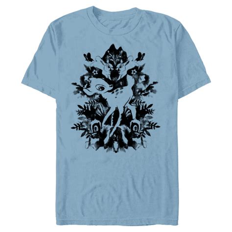 Disney Bambi Ink Drawing - Short Sleeve Blended T-Shirt for Adults