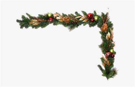 Clipart Black And White Garland Transparent Background Christmas