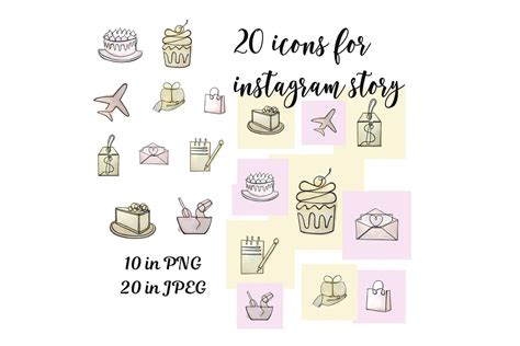 Watercolor Instagram Icons Story Clipart Graphic by larisa1522 ...