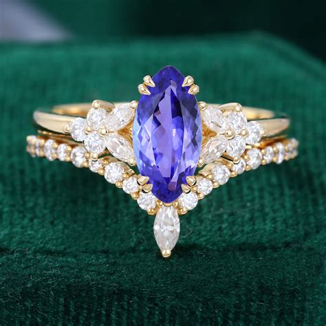 Tanzanite Halo Engagement Rings