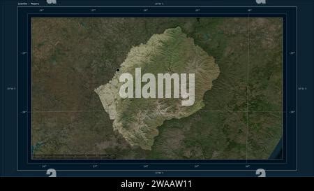 Lesotho Highlighted On A High Resolution Satellite Map Stock Photo Alamy