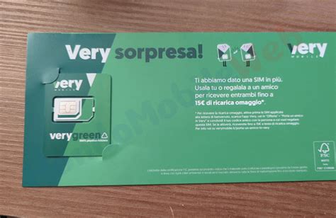 Very Sorpresa Adesso Con Una Sola Sim Fino A Euro Di Ricarica Con