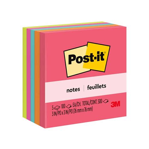 Post It® Notes 654 5pk 3 In X 3 In 76 Mm X 76 Mm 3m Singapore