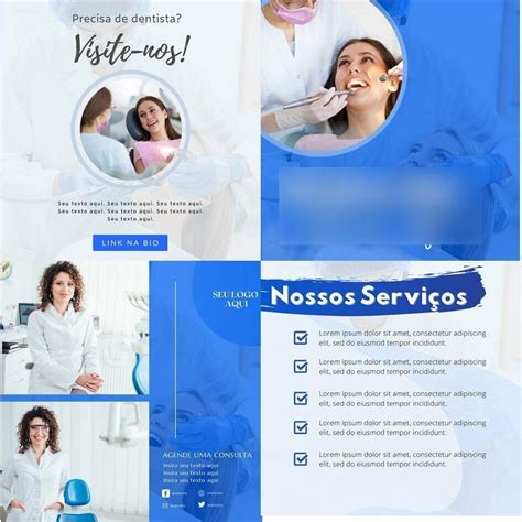 Pack Canva Dentistas Templates Editável 25 Artes Odontologia