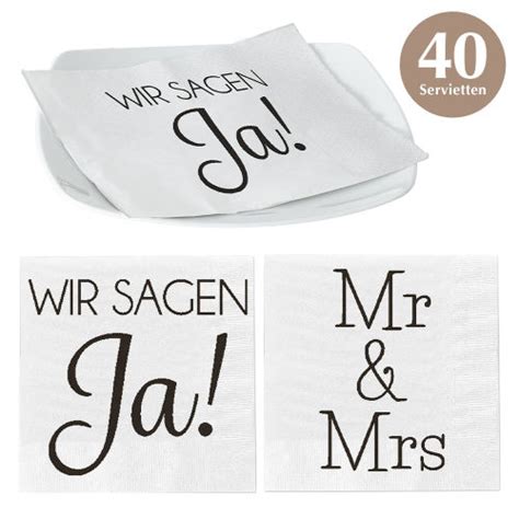 Servietten 40er Set Hochzeit Ca 33x33cm 2 Fach Sortiert