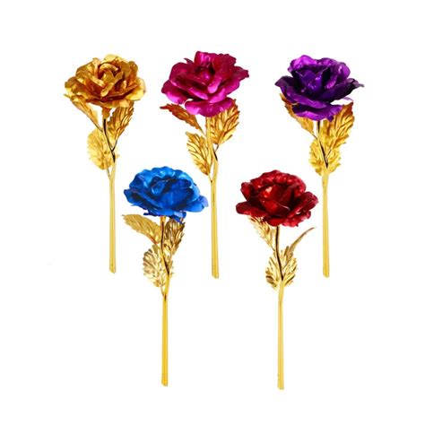 24K Gold Plated Rose Flower Artificial Valentine S Day Gift Birthday