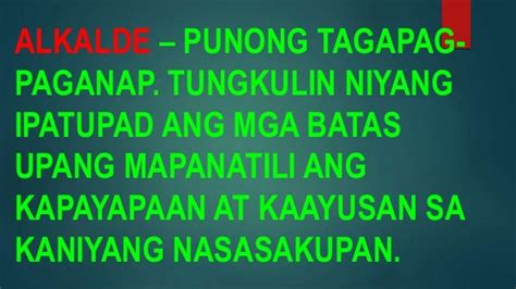 Tungkulin Ng Pinuno Ng Barangay