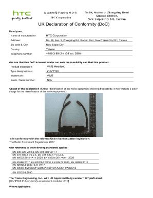 Fillable Online Ukca Declaration Of Conformity Doc Fax Email Print