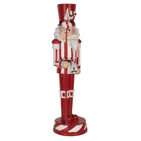 Clayre Eef Figure de Noël Casse noisette 61 cm Rouge Polyrésine