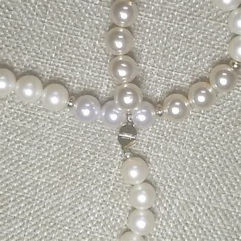 Vintage Monet Faux Pearl Necklace Gem