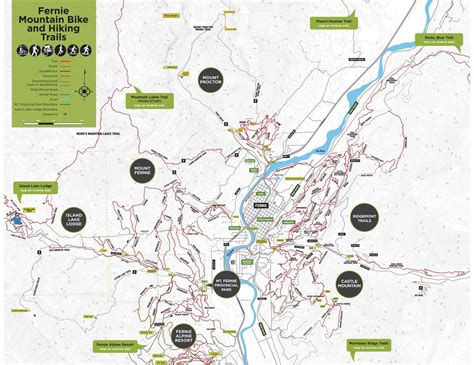 Fernie Summer Trail Map | Trail maps, Bike trails, Mountain bike trails