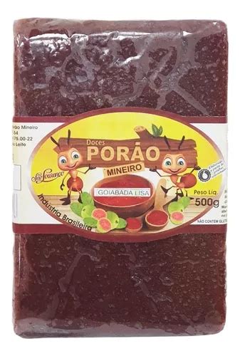 Doce Caseiro Goiabada Lisa Porão Mineiro São Lourenço 500g MercadoLivre