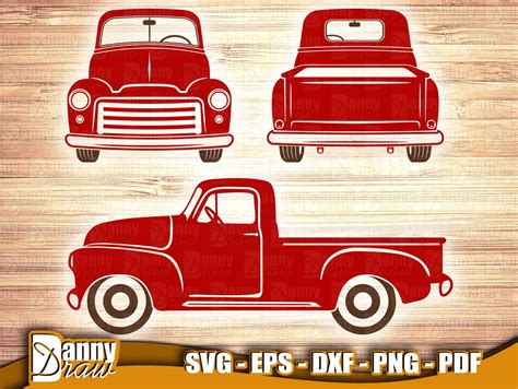 Farm Truck Svg Truck Svg Red Truck Svg Vintage Truck Svg Etsy