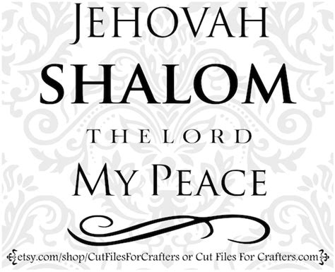 Jehovah Shalom Svg The Lord My Peace Svg The Names Of God Etsy Finland