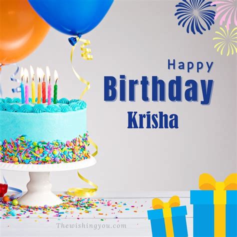 100 HD Happy Birthday Krisha Cake Images And Shayari