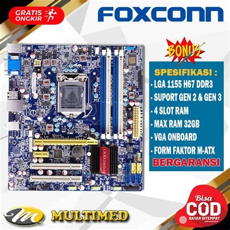 Motheboard Intel LGA 1155 H67 DDR3 4 Ram Slots Shopee Philippines