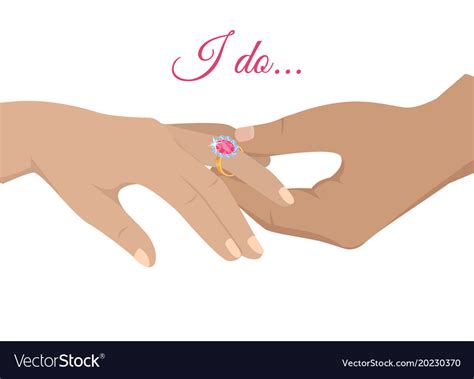 Marriage Proposal Or Engagement Concept Royalty Free Vector