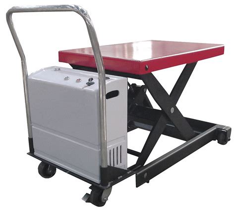 Mobile Scissor Lift Table 1000 Lb Load Capacity 32 In Lifting Height