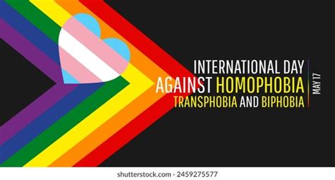 International Day Against Homophobia Transphobia Biphobia Stock Vector