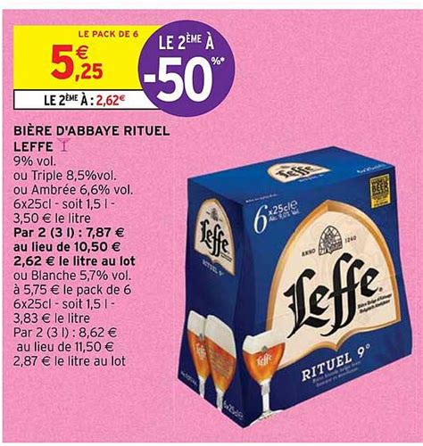 Promo Bi Re D Abbaye Rituel Leffe Chez Intermarch Icatalogue Fr