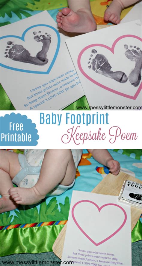 Baby Footprint Poems Printable Footprint Quotes Poems Messy