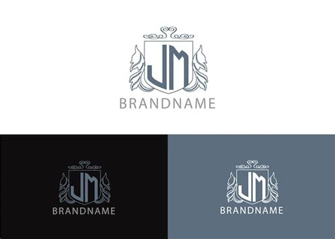 Modelo De Design De Logotipo Jm De Letra Inicial De Monograma Moderno