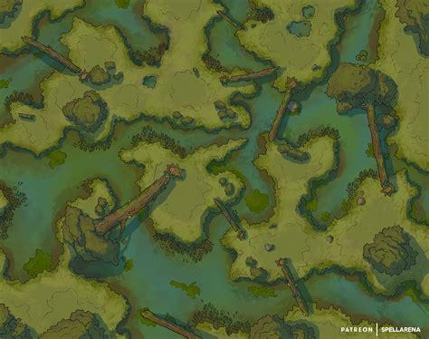 Wooded Swamp Patreon Fantasy Map Dnd World Map Fantasy World Map