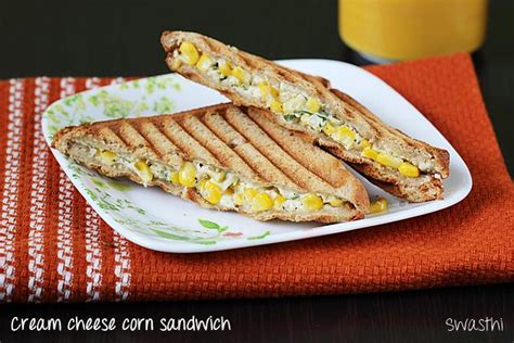 Corn Cream Cheese Sandwich Recipe Grilled Corn Cheese Sandwich Recipe