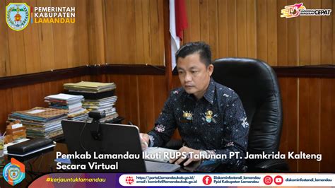 Pemkab Lamandau Ikuti RUPS Tahunan PT Jamkrida Kalteng Secara Virtual