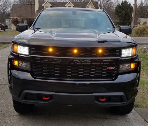 Amber Colored Grill Lights 2019 2025 Chevy Silverado GMC Sierra