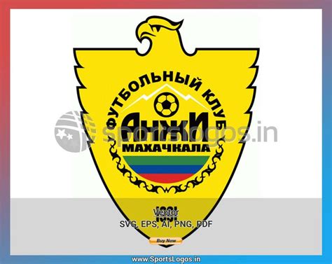 Anzhi Makhachkala - 2000, Russian Premier League, Soccer Sports Vector ...