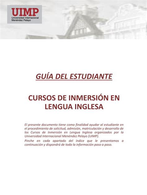 Pdf Gu A Del Estudiante Uimp Gu A Del Estudiante Cursos De