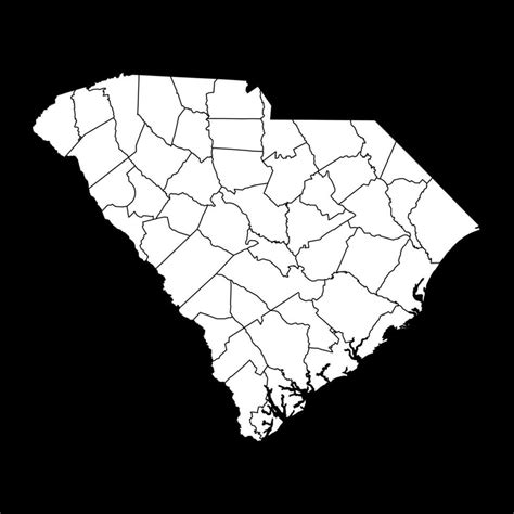 South Carolina state map with counties. Vector illustration. 26834438 ...