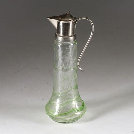 Kanna Glas Och Metall Jugendstil Tal Glas Vrigt Auctionet