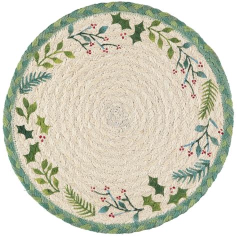 Christmas Jute Placemats The Braided Rug Company