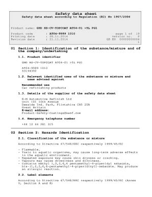 Fillable Online Safety Data Sheet Safety Data Sheet According To