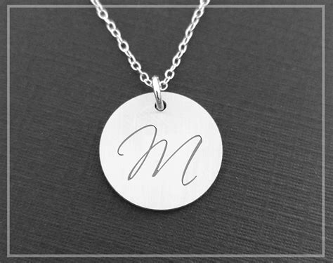 Personalized Initial Necklace Sterling Silver Sincerely Silver