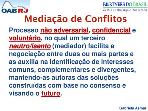 Ppt Arbitragem E Outros M Todos Alternativos De Resolu O De Conflito