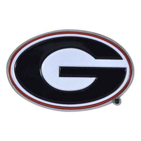 Georgia Bulldogs Colors Solid Metal Auto Emblem | Stitchpatches.com