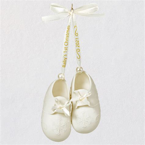 Babys First Christmas Booties 2021 Porcelain Ornament Occasions