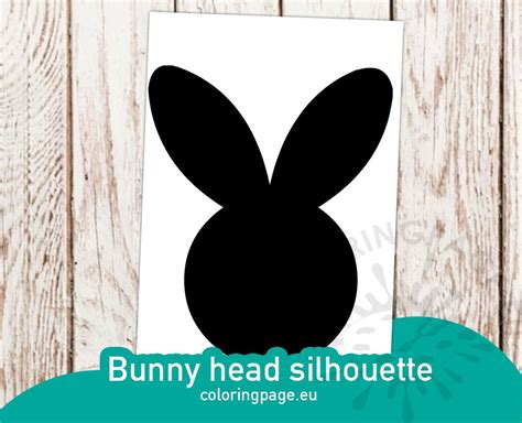 Bunny head silhouette | Coloring Page