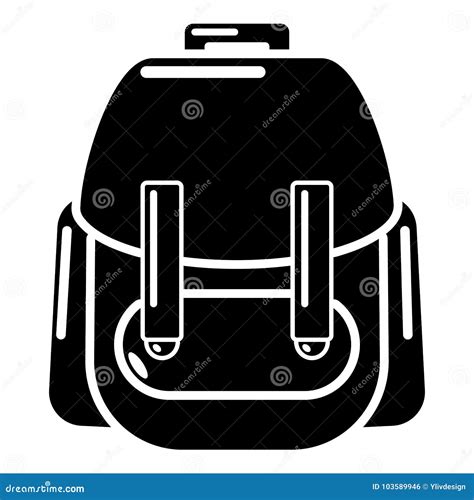 Rucksack Icon Simple Black Style Stock Vector Illustration Of