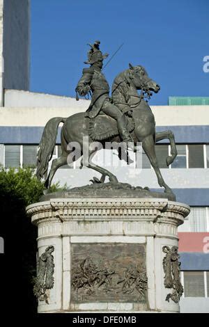 Statue of Francisco Morazan on horseback, Plaza Morazan, Tegucigalpa ...