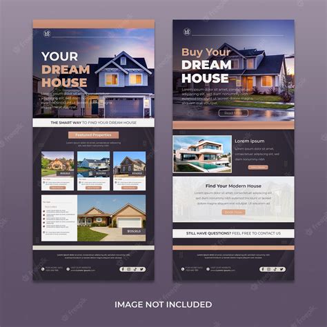 Premium Vector Real Estate Email Newsletter Template