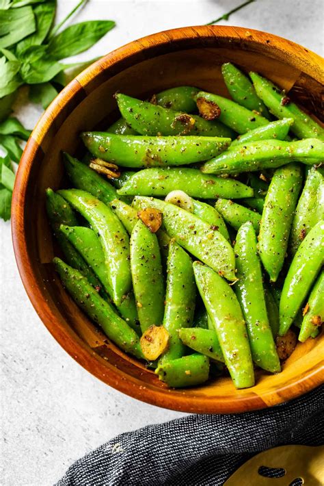 Garlic Sautéed Sugar Snap Peas Kif